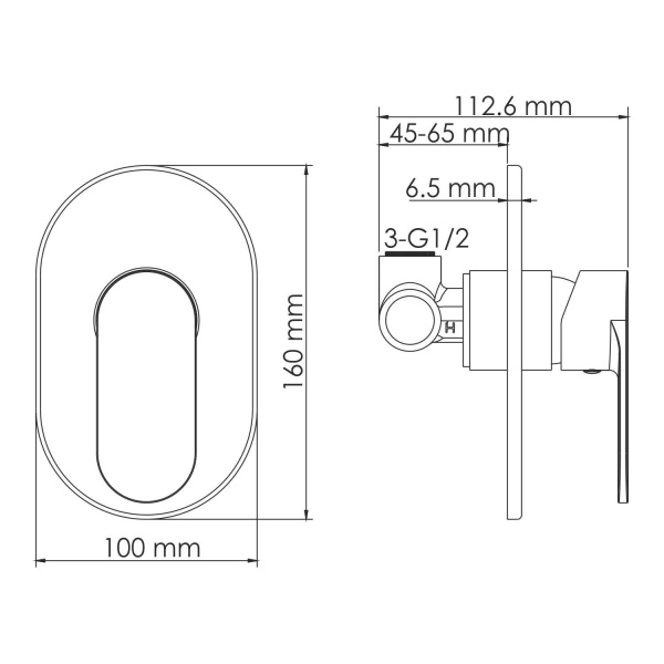Гигиенический набор WasserKRAFT Elbe A7451.083.236.081