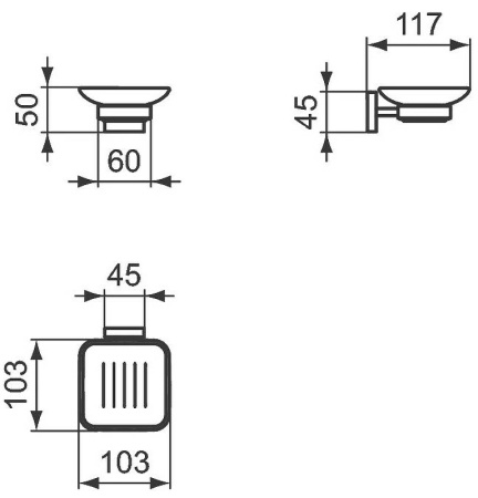 Мыльница Ideal Standard IOM Square E2201AA