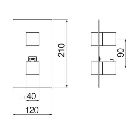 Термостат для душа Nobili Seven WE00102/QCR