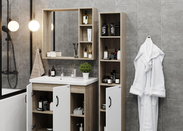 Зеркало-шкаф Onika Тимбер 80 (80x70) 208091