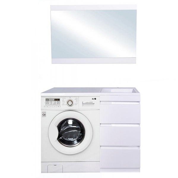 Тумба под стиральную машину напольная Style Line Даллас АА00-000069 белый