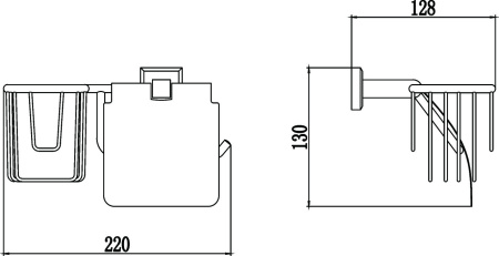 Держатель для туалетной бумаги и освежителя воздуха Savol 95 S-R09551