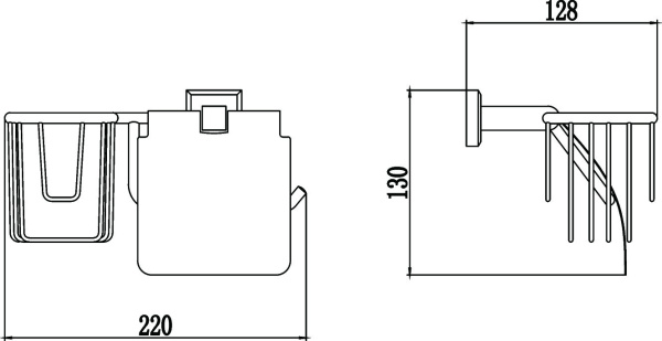Держатель для туалетной бумаги и освежителя воздуха Savol 95 S-R09551