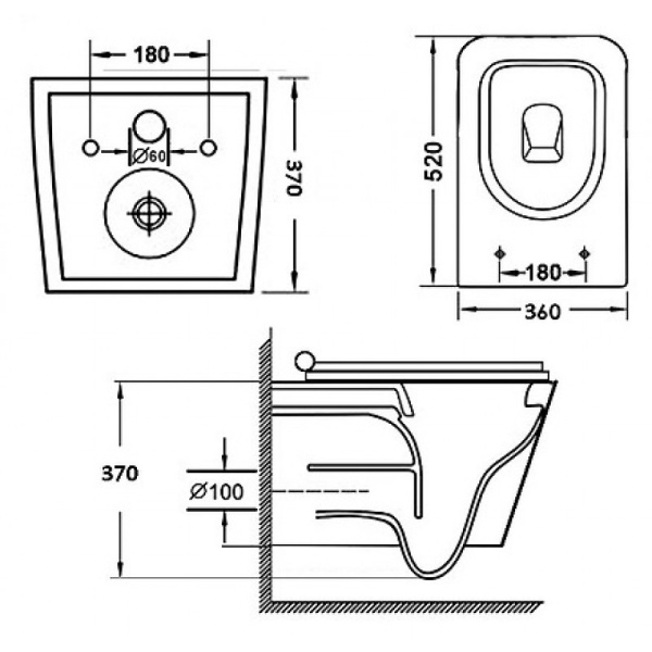 Комплект унитаза с инсталляцией Grossman Galaxy 97.4441BMS.01.000 с клавишей смыва