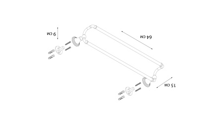 Полотенцедержатель FIXSEN Luksor рубчатый 2-ой FX-71602B