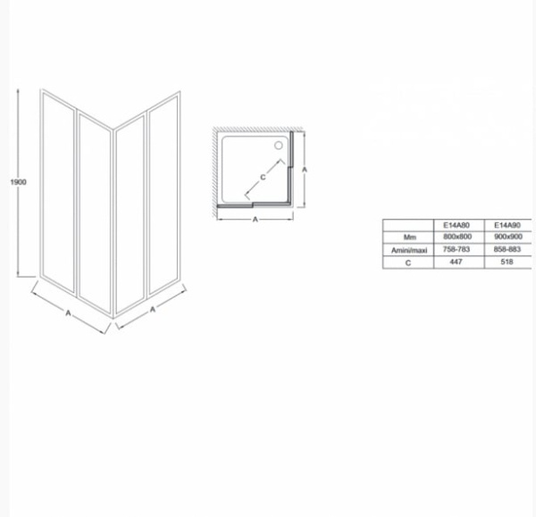 Душевое ограждение Jacob Delafon SERENITY E14A80-GA