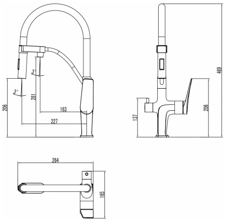 Смеситель для кухни Lemark Bronx (LM3761GM)