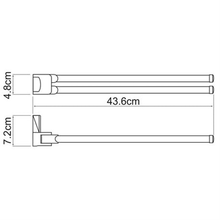 Держатель полотенец двойной WasserKRAFT Leine K-5031