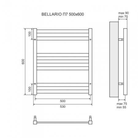 Полотенцесушитель Lemark Bellario LM68607