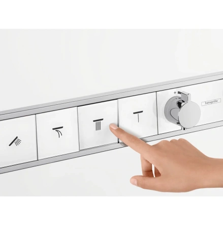 Термостат для душа на 5 потребителей Hansgrohe RainSelect 15358400 белый/хром