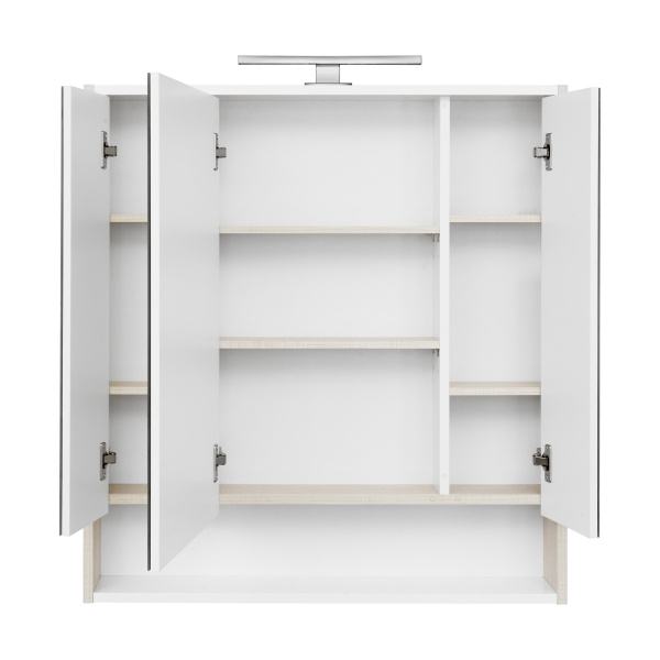 Зеркальный шкаф Aquaton Рико 80 белый, ясень фабрик 1A215302RIB90