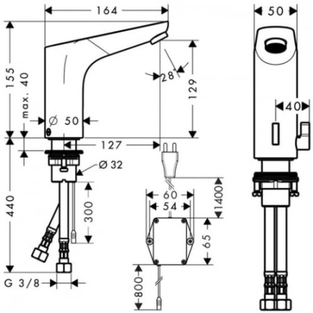Смеситель для раковины электронный HANSGROHE Focus 31173000