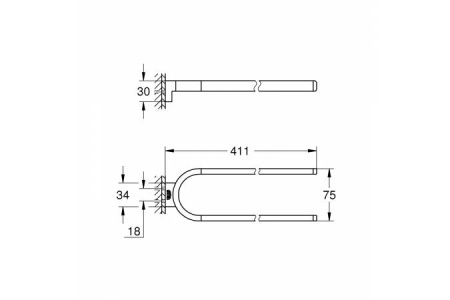 Держатель для полотенца GROHE Selection 41059 000 (41059000) хром Держатель для полотенца GROHE Selection 41059 000 (41059000) хром