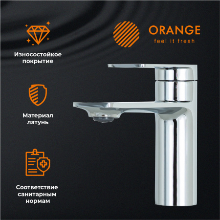 Смеситель для раковины однорычажный Orange Berni M09-021cr хром