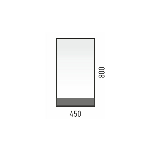 Зеркало с полкой (45х80) Corozo Фрейм 45 SD-00000999