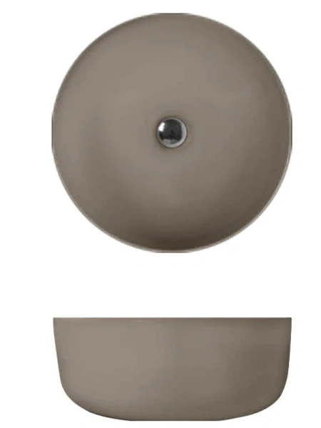 Раковина накладная (40х40) Kerasan Nolita 534481 бежевый матовый