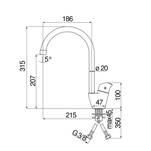 Смеситель для кухни Nobili Blues BS101113CR