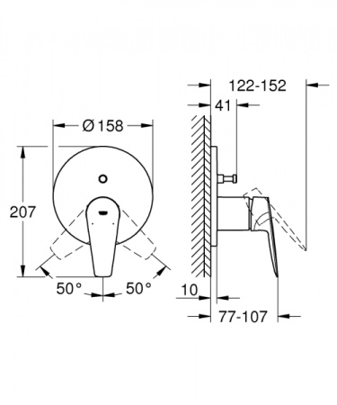 Смеситель для ванны Grohe BauEdge New 24162 001 (24162001) хром