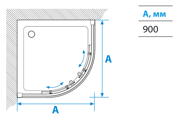 Душевой уголок (90х90) Aquaton Ritsa 1AX006SSXX000