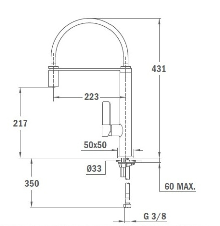 Смеситель для кухни Teka Formentera 62937020FW (черный/хром)