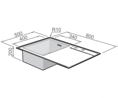 Мойка Rodi Box Line 80 Flat
