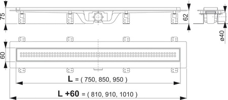 Душевой лоток AlcaPlast APZ101-950 Low