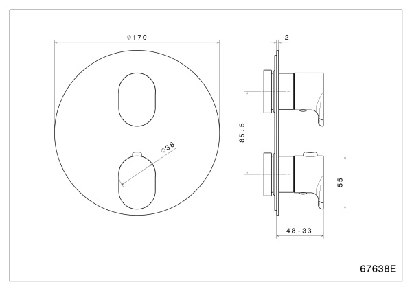 Смеситель для ванны Kerama Marazzi Ole 67638EKM.M0.071