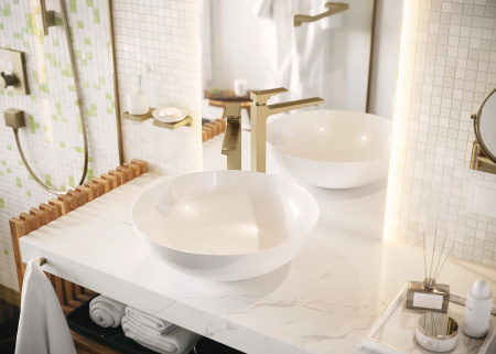 Стакан для зубных щеток Hansgrohe AddStoris 41749140 шлифованная бронза