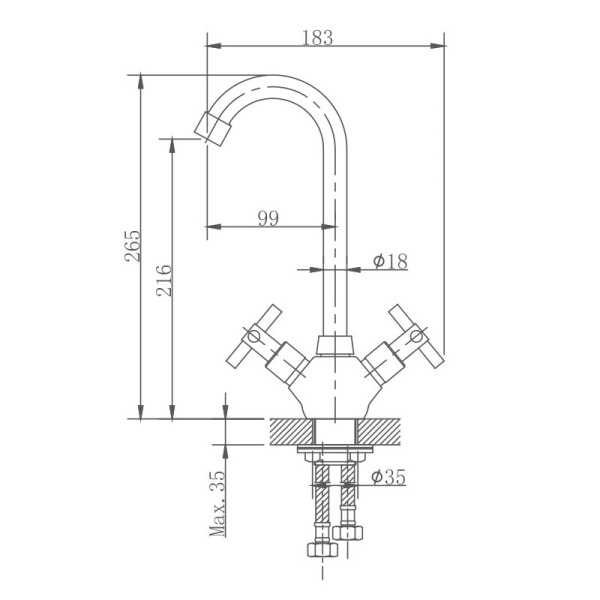 Смеситель для кухни Haiba HB49808