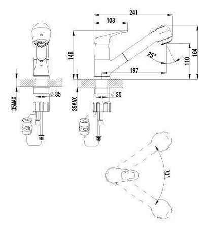 Смеситель для кухонной мойки Lemark Omega (LM3150C)