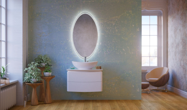 Тумба под раковину RAVAL подвесная 75 Mono Mono.01.75/P/W/RL