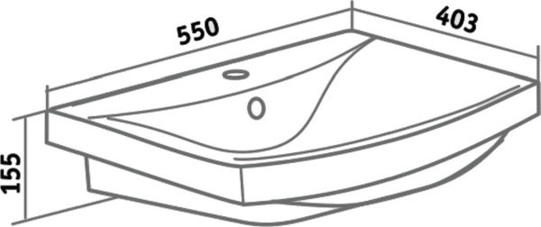 Раковина мебельная Cersanit Carina 55 (УТ000002240)