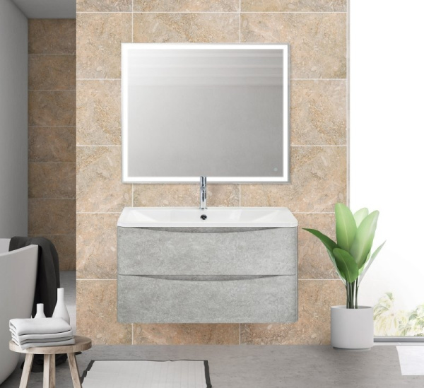 База под раковину подвесная BelBagno ACQUA-900-2C-SO-CVG Cemento Verona Grigio