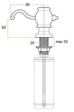 Дозатор Zorg ZR-24 BLACK