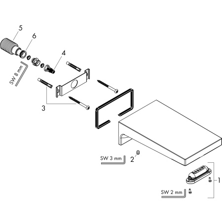 Излив для ванны Hansgrohe Metropol 32543700 белый матовый