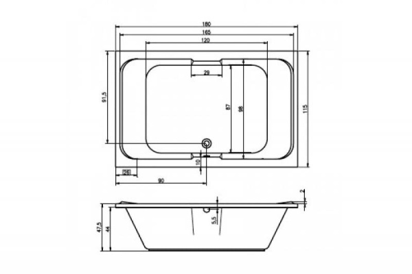 Ванна акриловая RIHO LAURA 180x115 BZ2800500000000 Ванна акриловая RIHO LAURA 180x115 BZ2800500000000