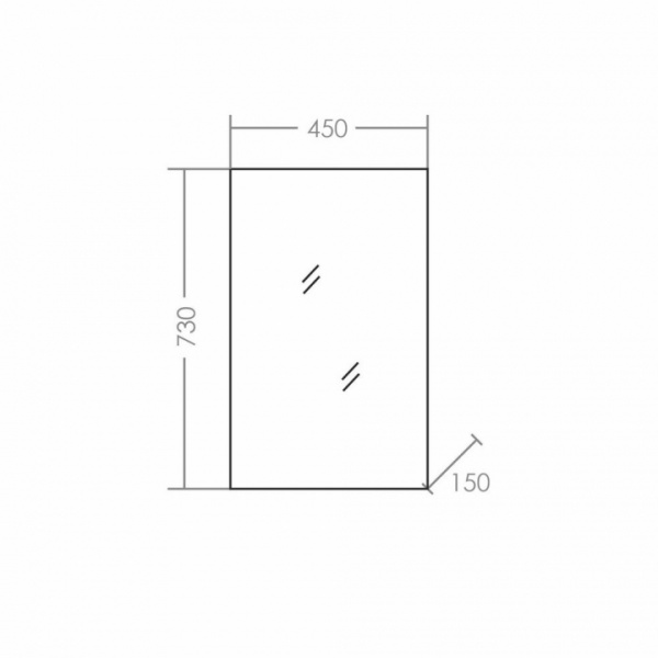 Зеркальный шкаф (45х73)  СаНта Стандарт 45 113001
