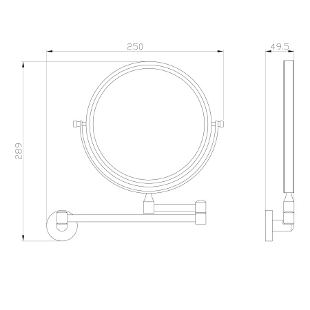Зеркало для ванной WONZON & WOGHAND EASY, хром WW-8158