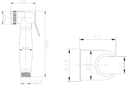 Набор 3 в 1 с гигиенической лейкой Esko BH3in1