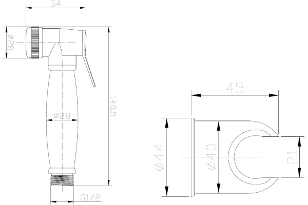Набор 3 в 1 с гигиенической лейкой Esko BH3in1
