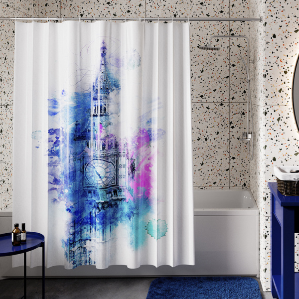 Штора для ванной WasserKRAFT Lossa SC-81103