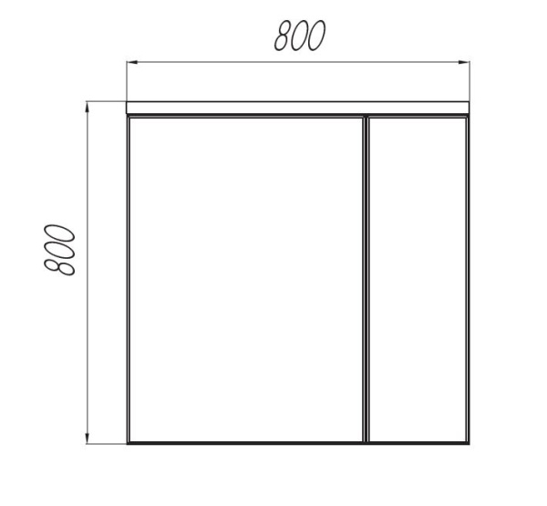 Зеркальный шкаф Aquaton Брук 80 белый 1A200602BC010