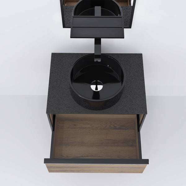 Тумба под раковину Jorno Steal 75  Ste.01.75/P/Da