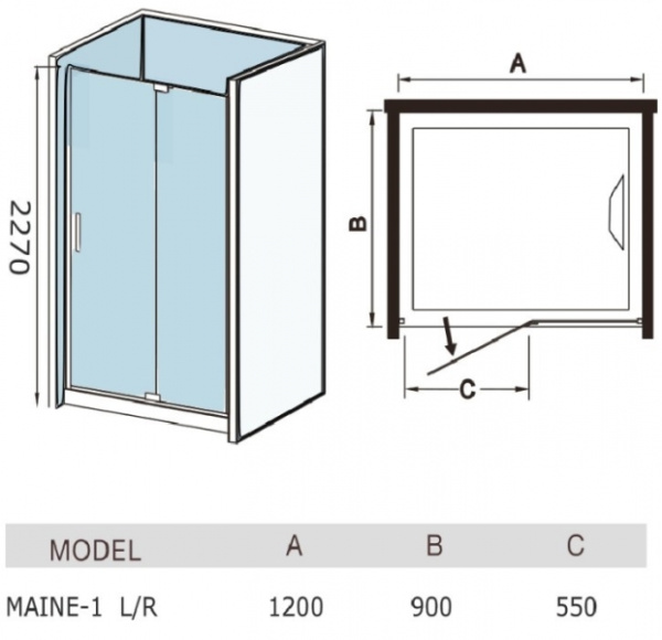 Душевая кабина WeltWasser MAINE S WW1000 (10000001661)