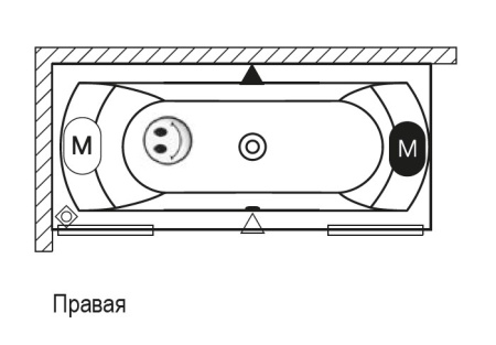 Ванна акриловая Riho LINARES правый (150x70) B139001005