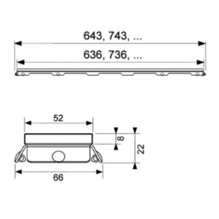 Накладная панель стеклянная 90 см Tece ТЕСЕdrainline 600992 черный