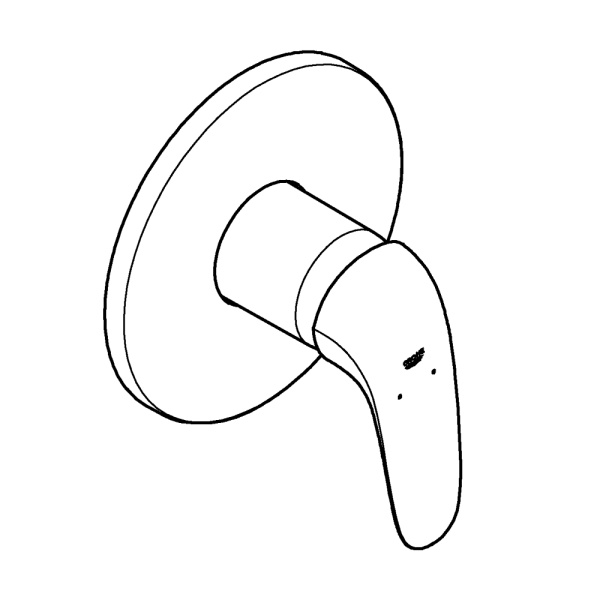 Смеситель однорычажный для душа Grohe Eurostyle New 24046 LS3 (24046LS3) белая луна