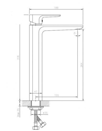 Смеситель для умывальника Koller Pool XL Trend TR0200XL