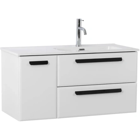 Тумба под раковину Cezares ECO-CER-N-1000-2C-1A-SO-BL-R Bianco Lucido без ручек