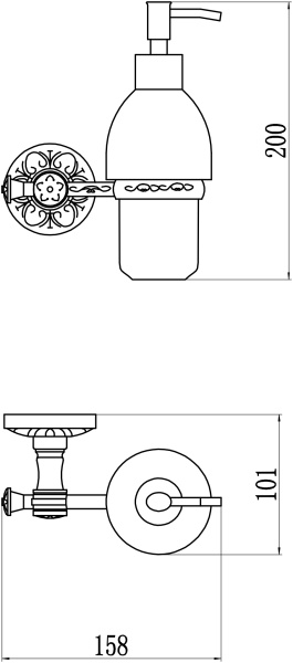 Дозатор для жидкого мыла Savol 58b S-005831B